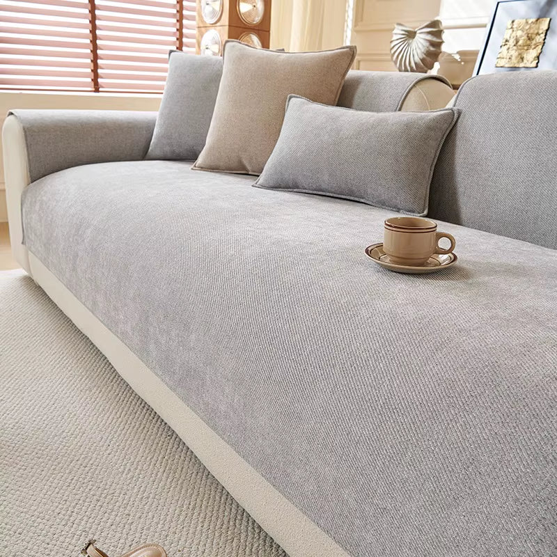 Anti-Slip Sofa Cover for All Seasons, Twill Chenille