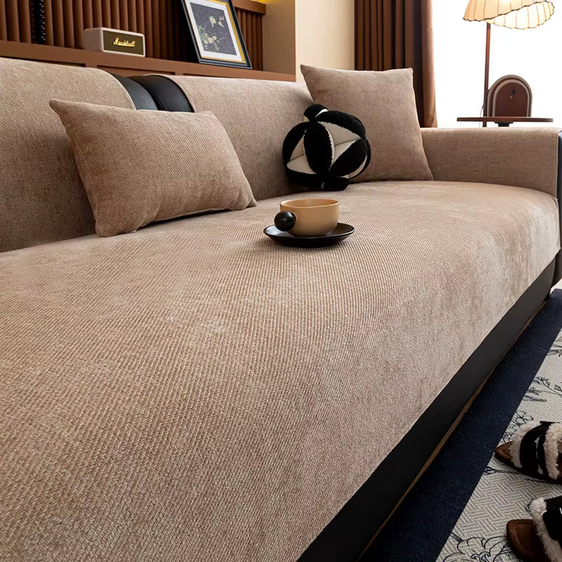 Anti-Slip Sofa Cover for All Seasons, Twill Chenille