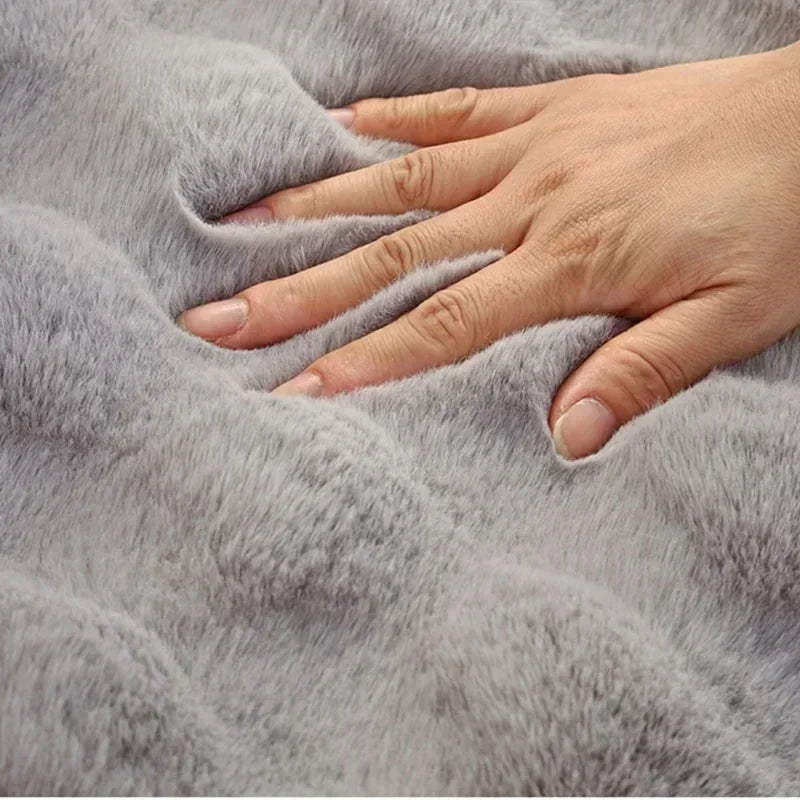 Fluffy Fleece Sofa and Pillow Cover