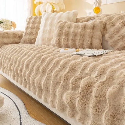 Fluffy Fleece Sofa and Pillow Cover