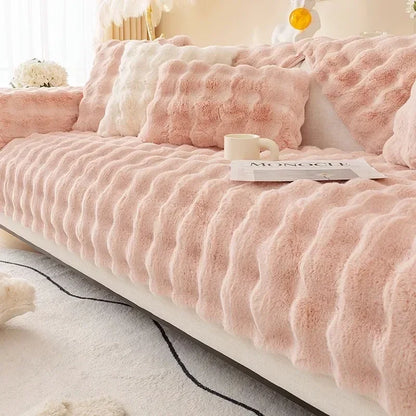 Fluffy Fleece Sofa and Pillow Cover