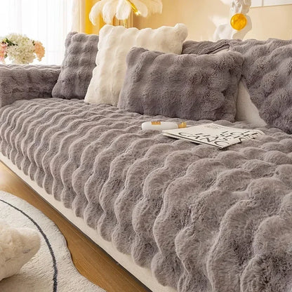 Fluffy Fleece Sofa and Pillow Cover