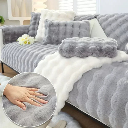 Fluffy Fleece Sofa and Pillow Cover